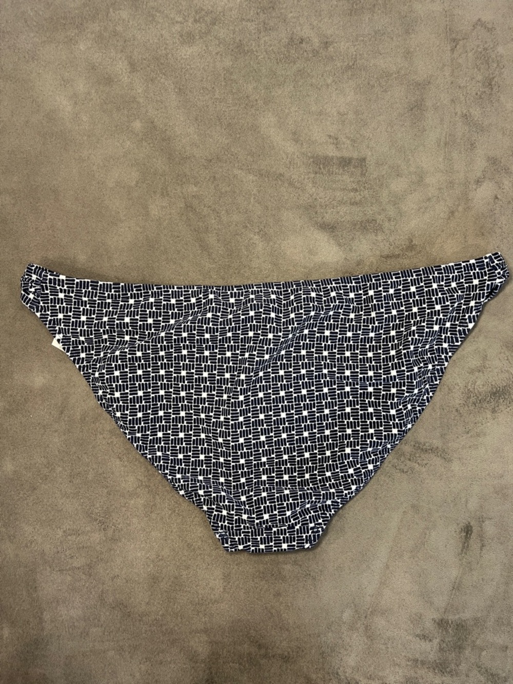 GapBody Navy Geo-Print Rouched Bikini Bottom XL - Picture 4 of 9